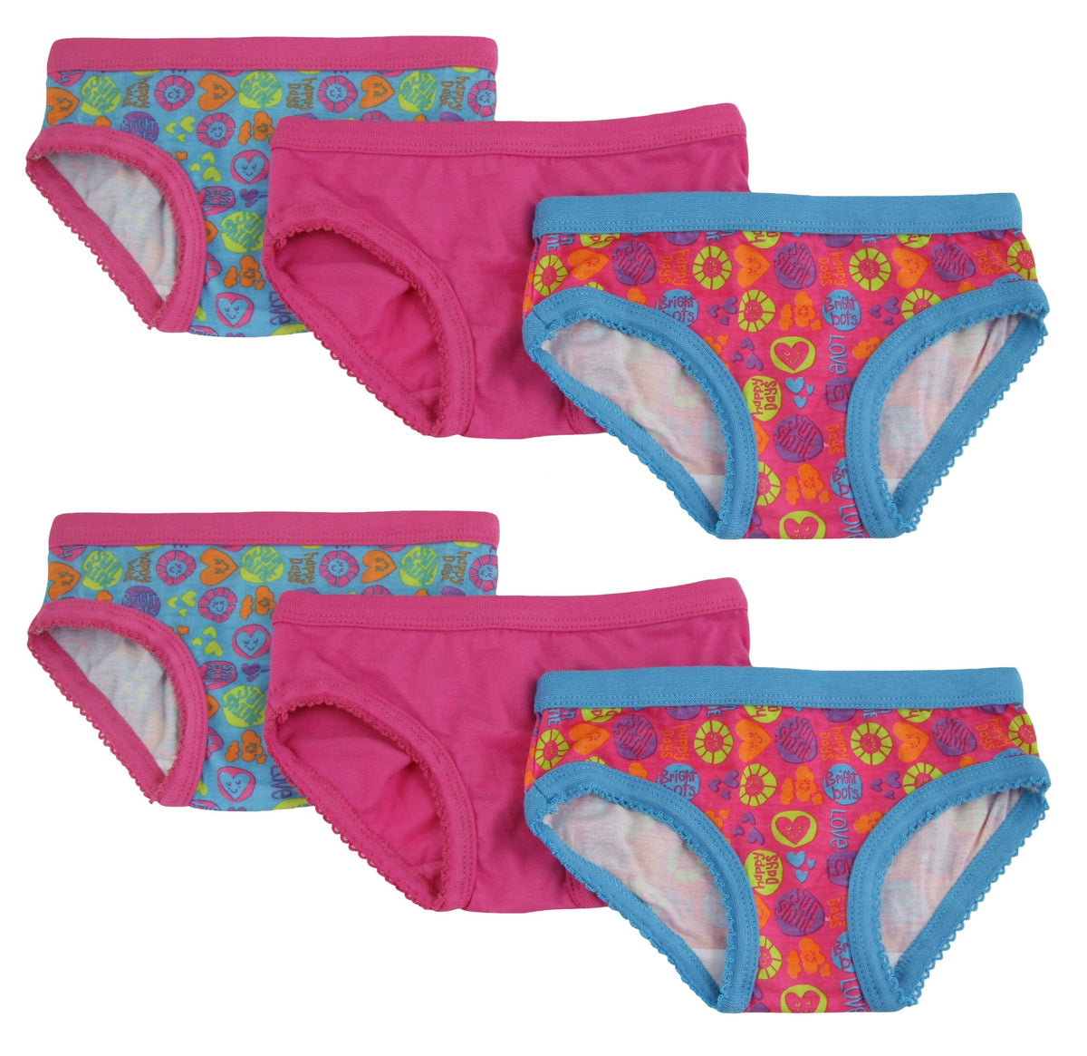 Girls 6 Pack Briefs