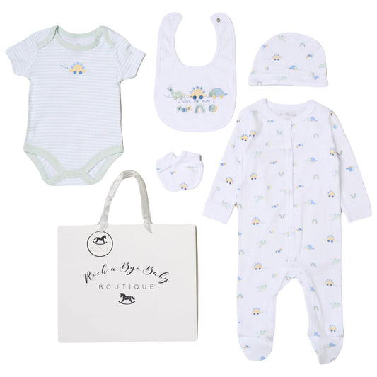Baby Boys 5 Piece Gift Set with Gift Bag