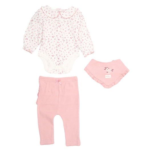 Baby Girls Floral Frill Bottom Outfit