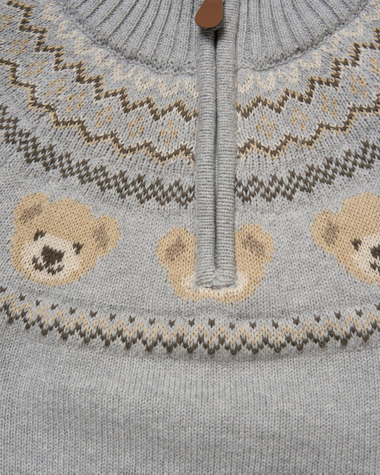Boys Teddy Half Zip Jumper & Corduroy Trouser Outfit