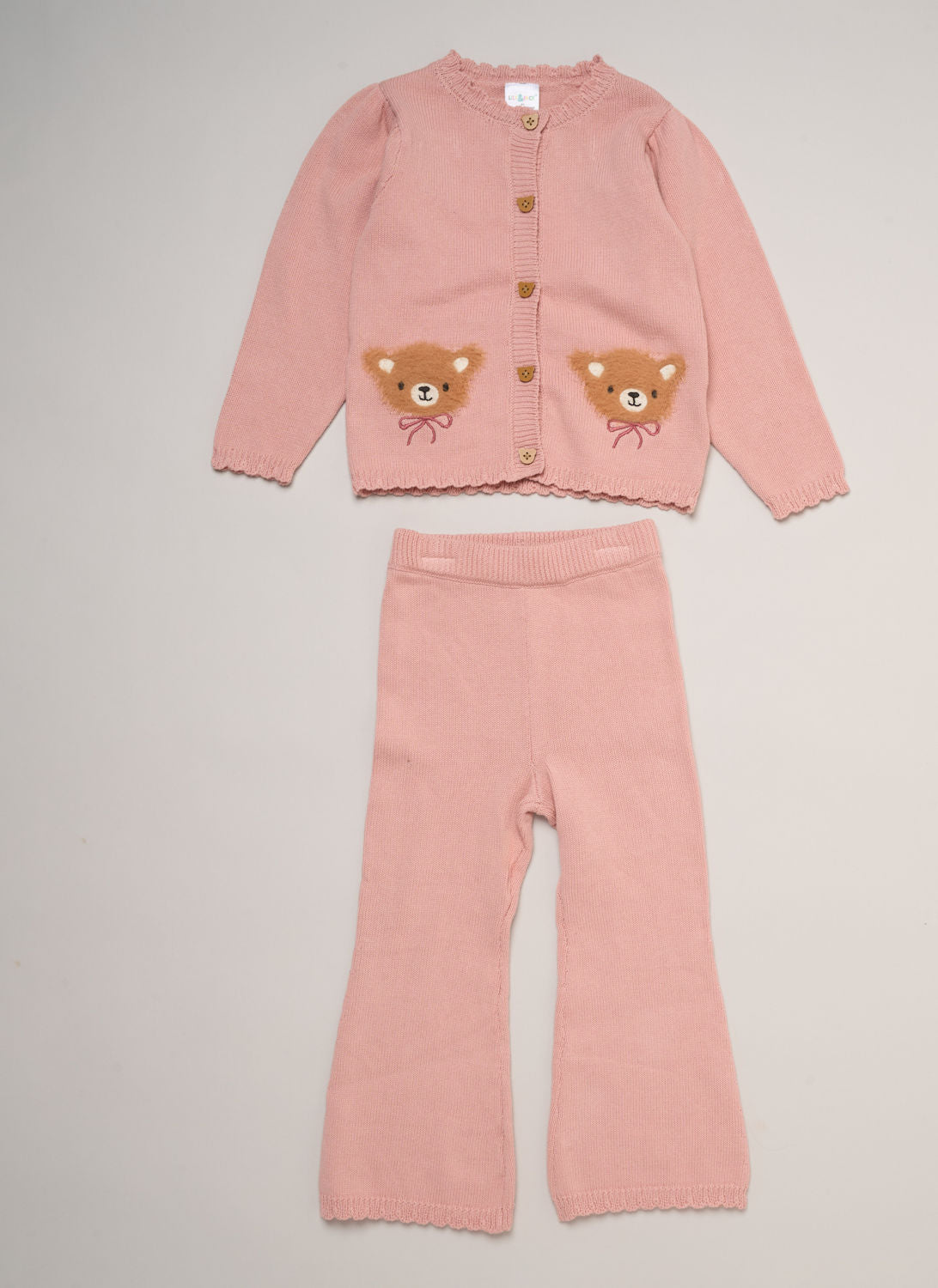 Girls Teddy Knitted Outfit