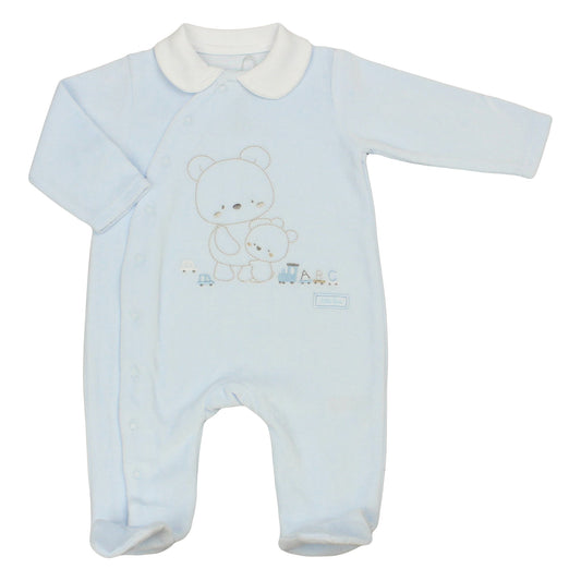 Baby Boys Velour Bear All in One