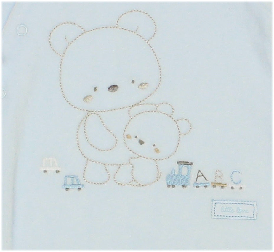 Baby Boys Velour Bear All in One