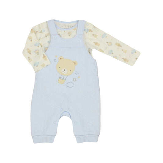 Baby Boys Quilted Dungarees Outfit