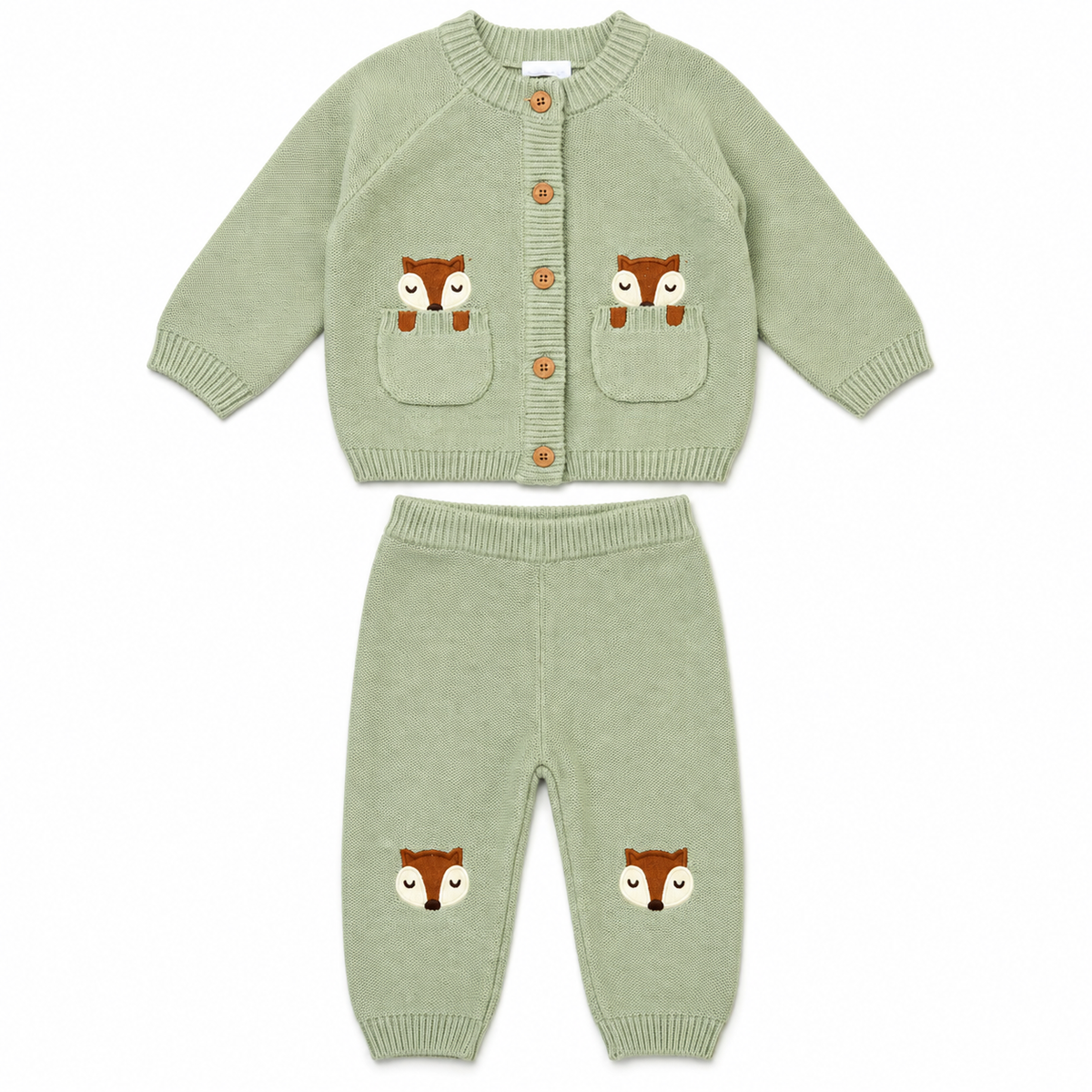 Baby Fox Knitted Outfit