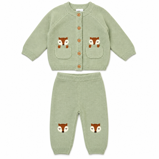 Baby Fox Knitted Outfit