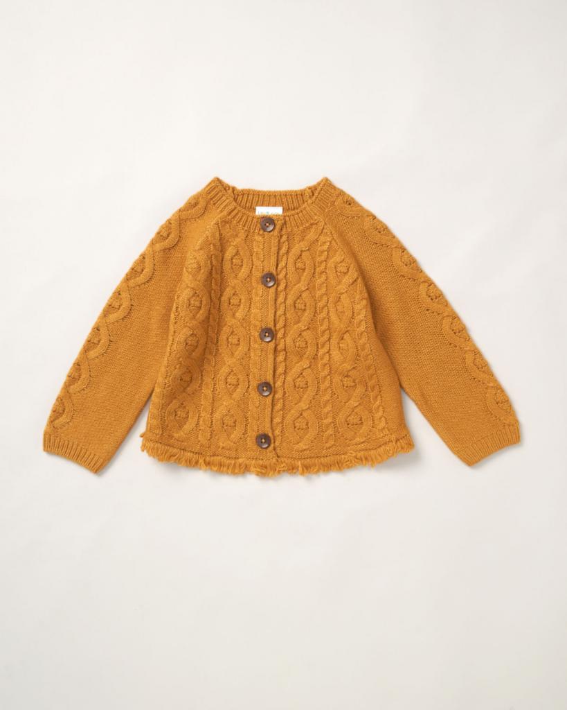 Baby Girls Cable Knit Cardigan Outfit