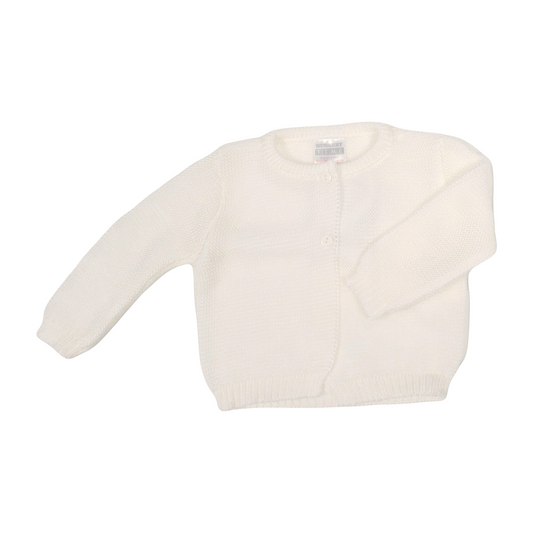 Baby Plain White Cardigan