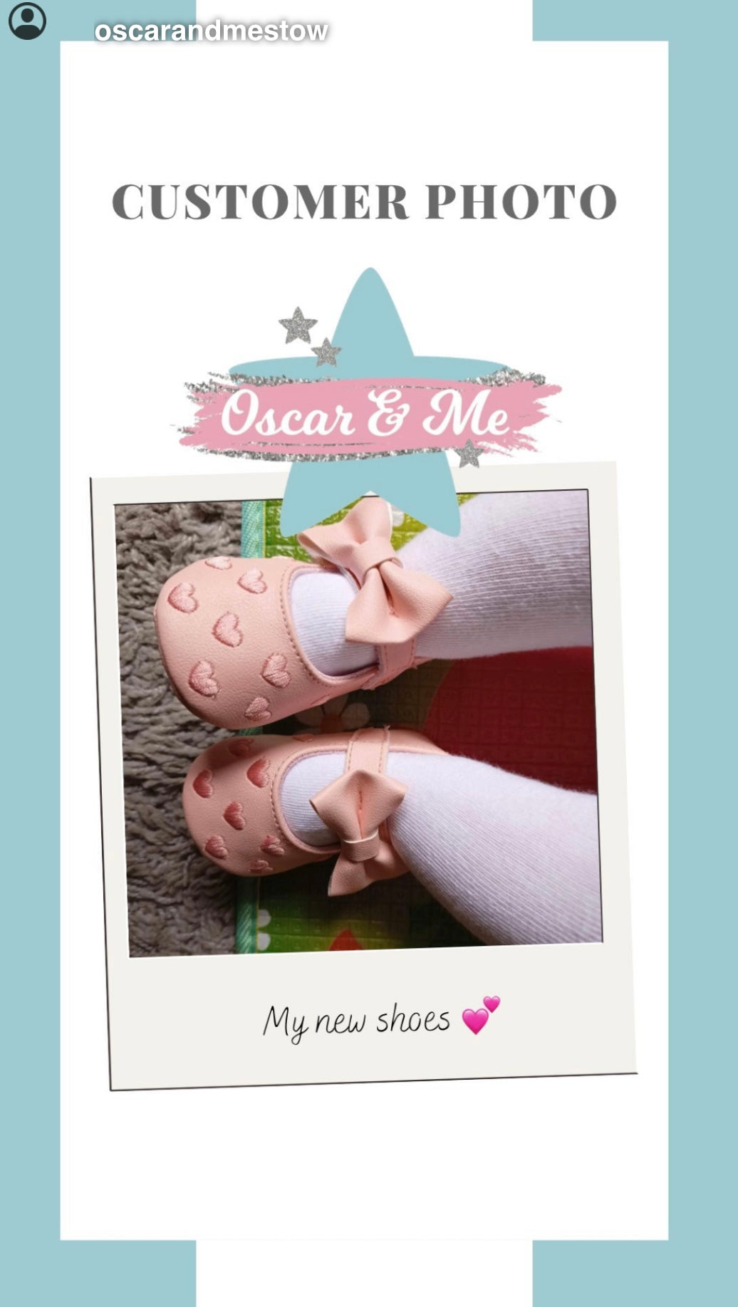 Heart Embroidered Pram Shoes