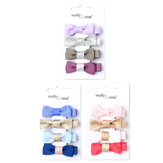 Set Of 4 Bow Clips