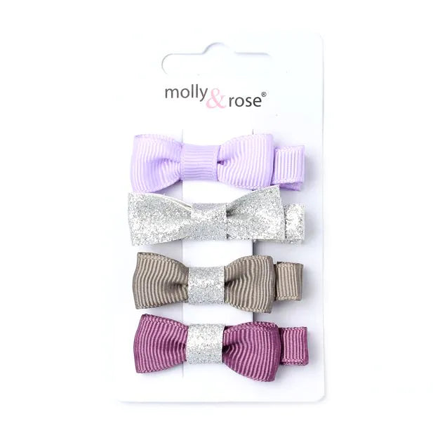 Set Of 4 Bow Clips