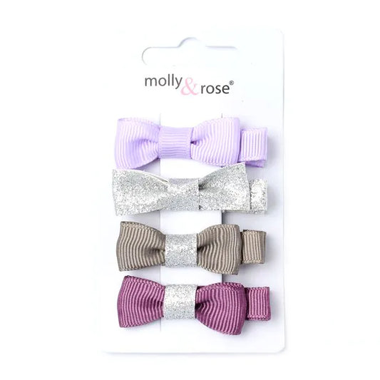 Set Of 4 Bow Clips