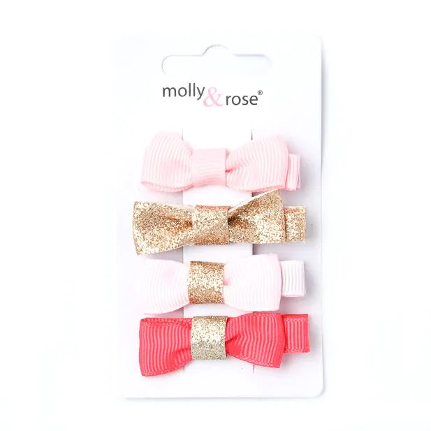 Set Of 4 Bow Clips