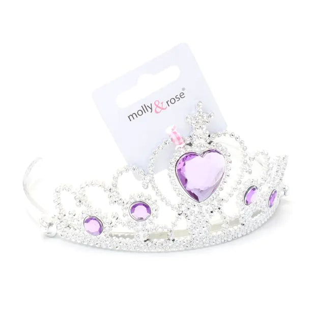 Plastic Tiara With Heart Gem