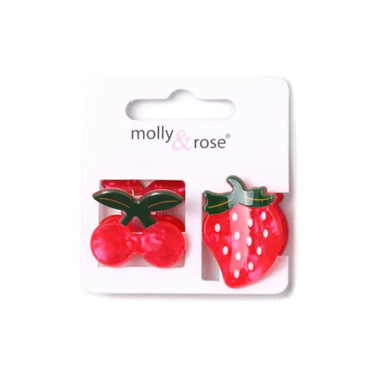 Set of 2 Fruit Shaped Mini Clamps