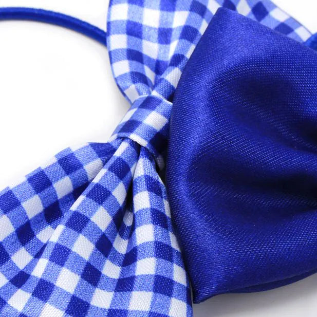 Set of 2 Recycled Bow Elastics In Royal Blue