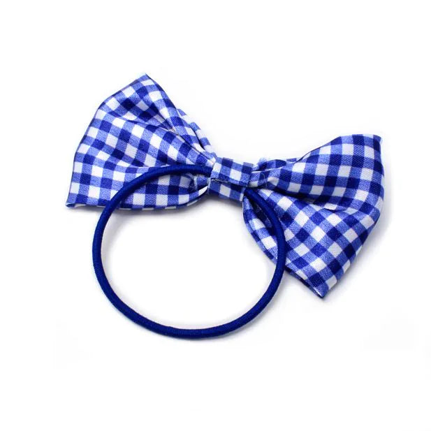 Set of 2 Recycled Bow Elastics In Royal Blue