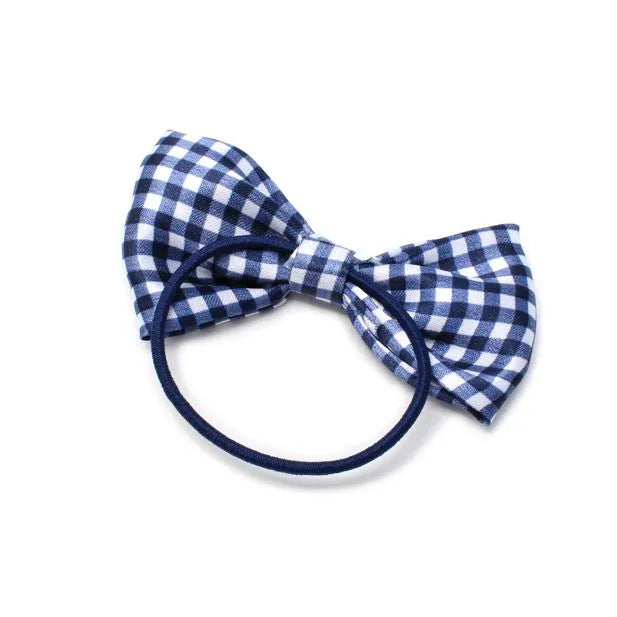 Set of 2 Recycled Bow Elastics In Navy