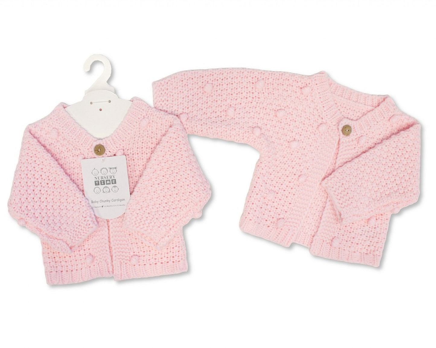 Baby Girls Popcorn Chunky Knit Cardigan