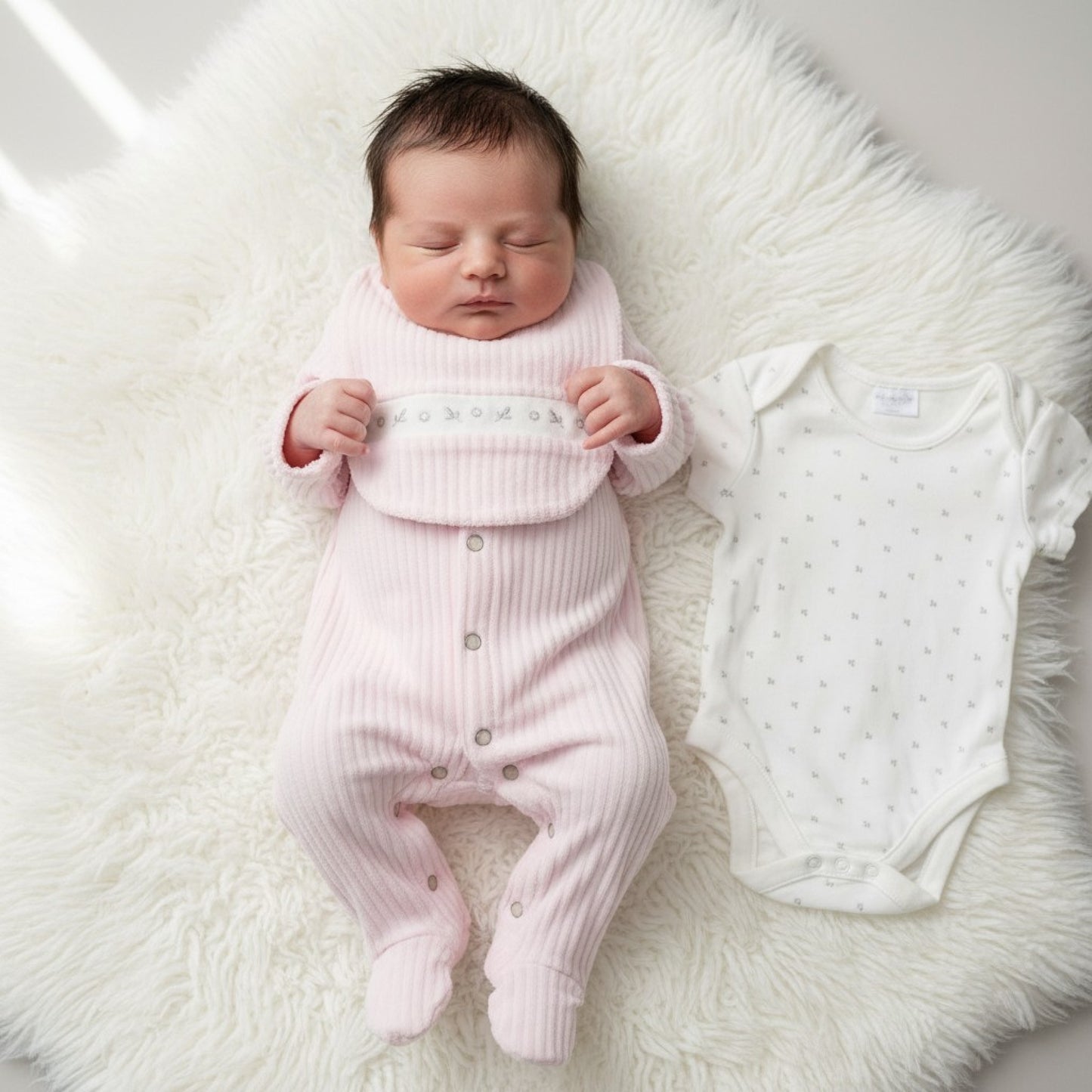 Baby Girls Ribbed Velour Gift Set