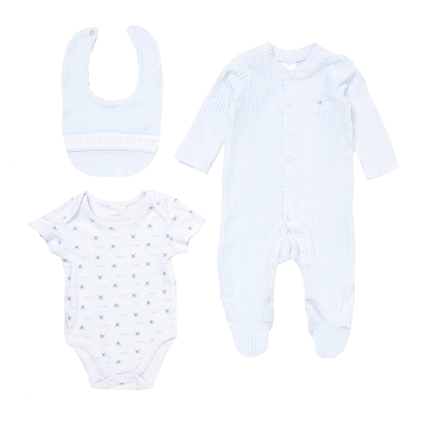 Baby Boys Ribbed Velour Gift Set