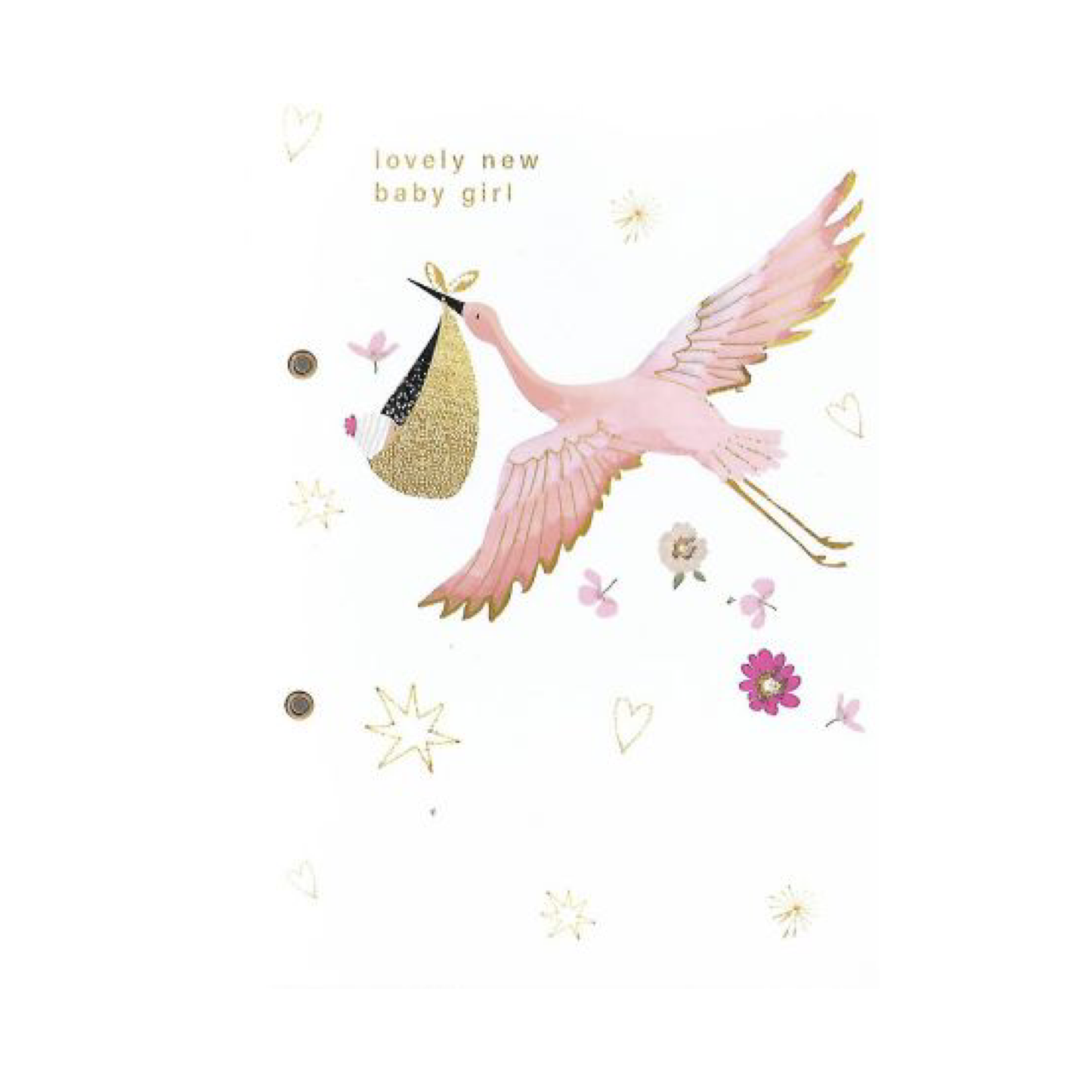 Lovely New Baby Girl Greeting Card