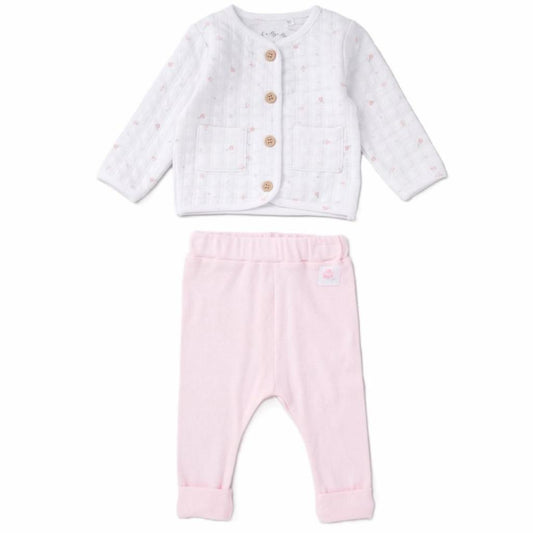 Baby Girls Quilted Rose Outfit