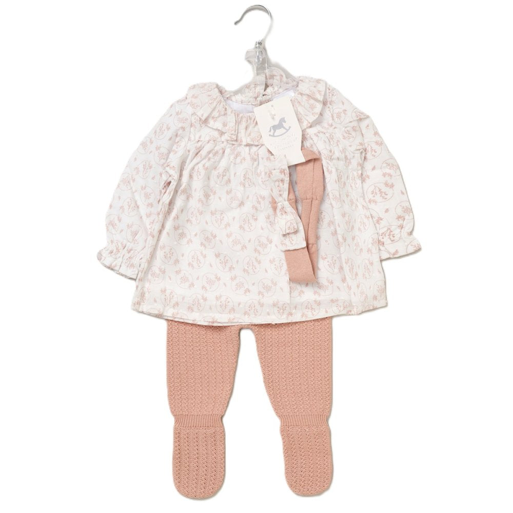 Baby Girls Blouse & Knitted Trousers with Outfit