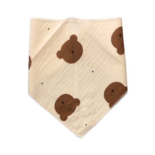 Teddy Face Muslin Bib