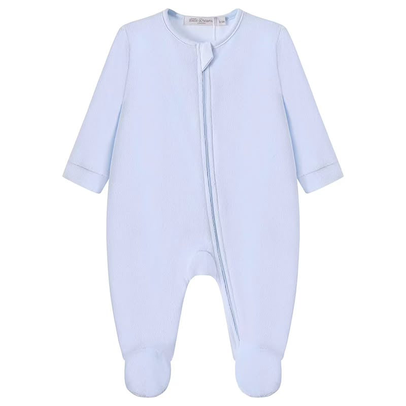 Baby Boys Velour Sleepsuit