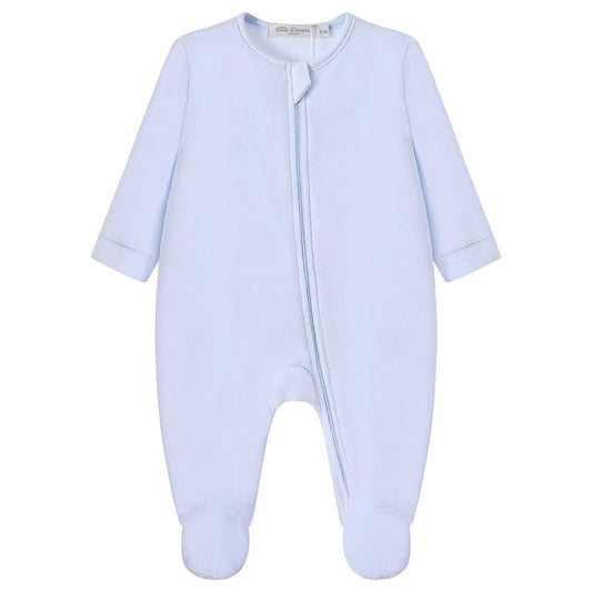Baby Boys Velour Sleepsuit