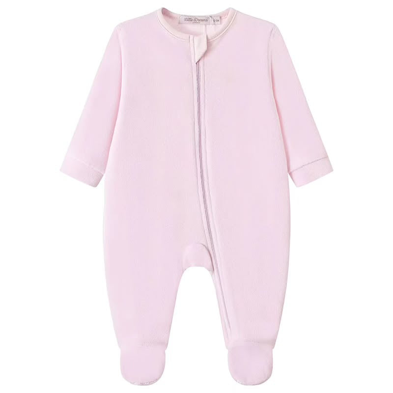 Baby Girls Velour Sleepsuit