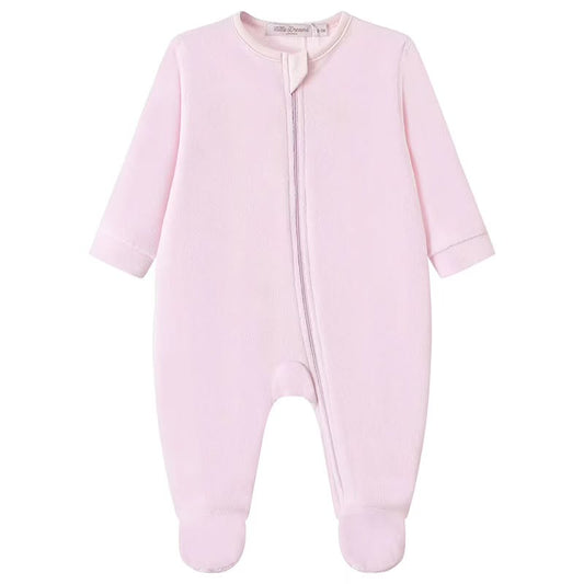Baby Girls Velour Sleepsuit