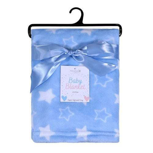 Blue Star Print Fleece Blanket