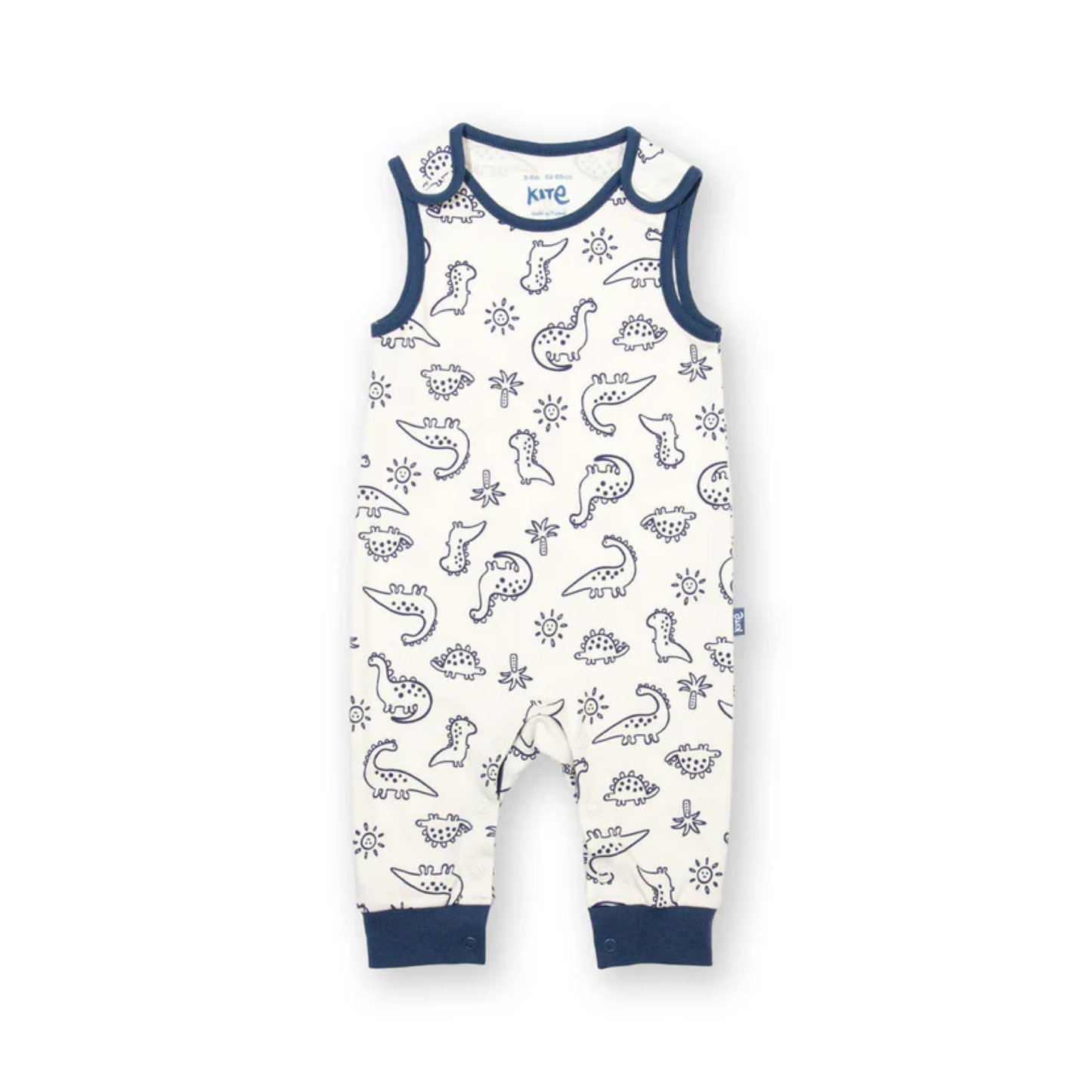 Baby Boys Organic Dino Earth Dungaree