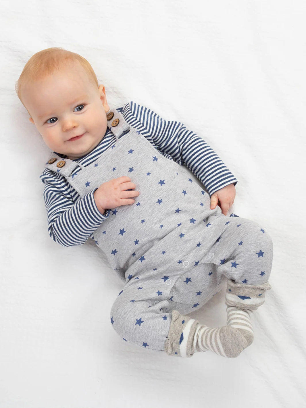 Baby Boys Organic Starry Sky Dungaree