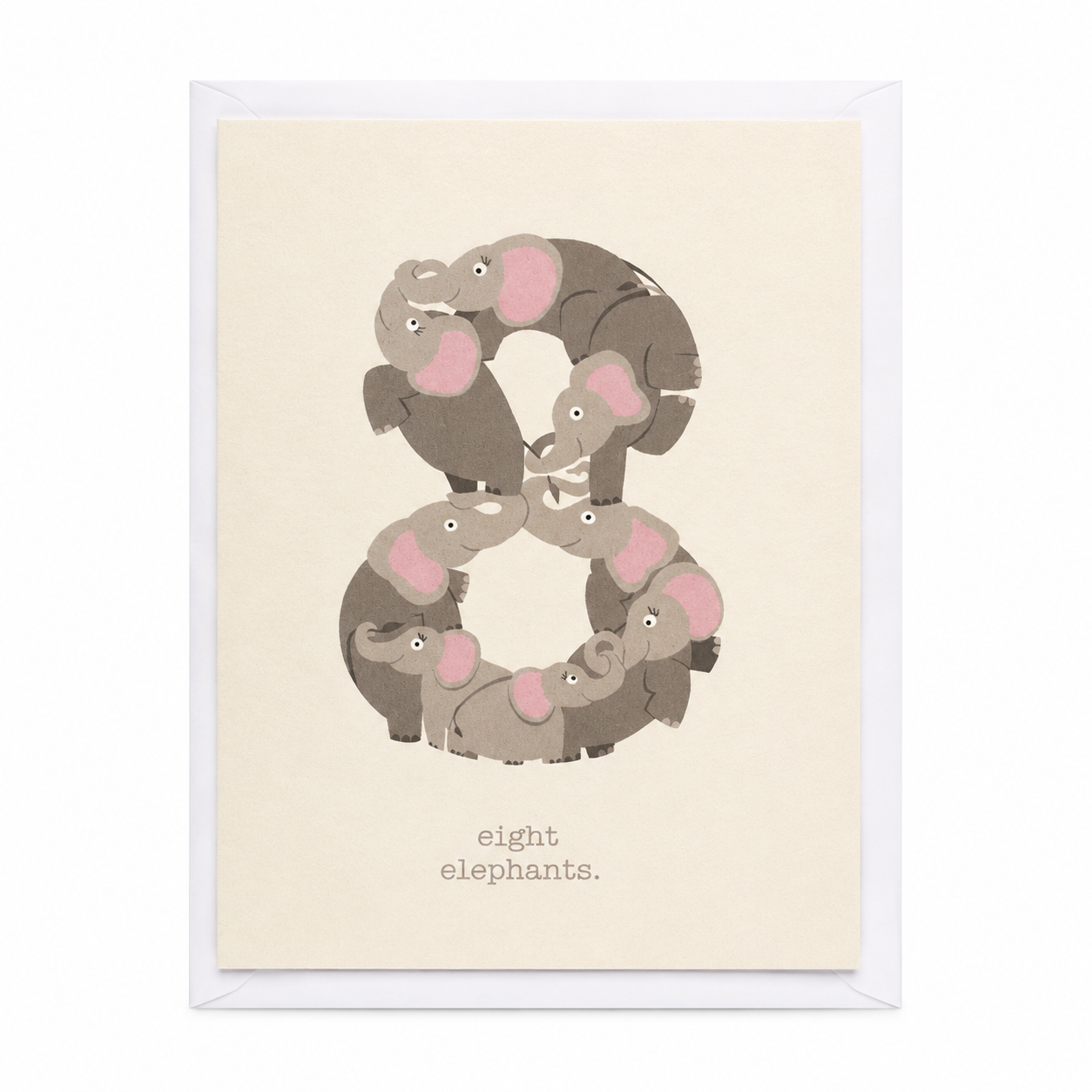 8 Elephants Card