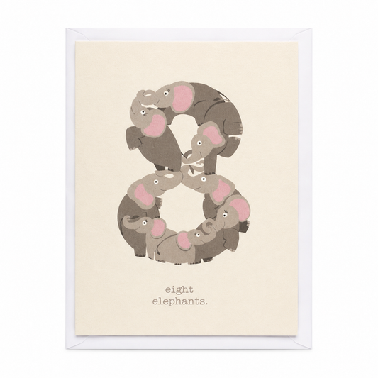 8 Elephants Card