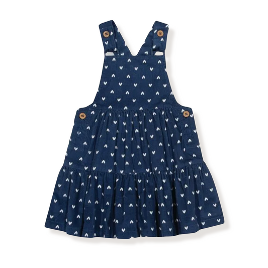 Girls Organic Sweetheart Pinafore Dress