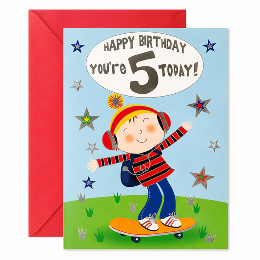 Happy Birthday You’re 5 Today Card