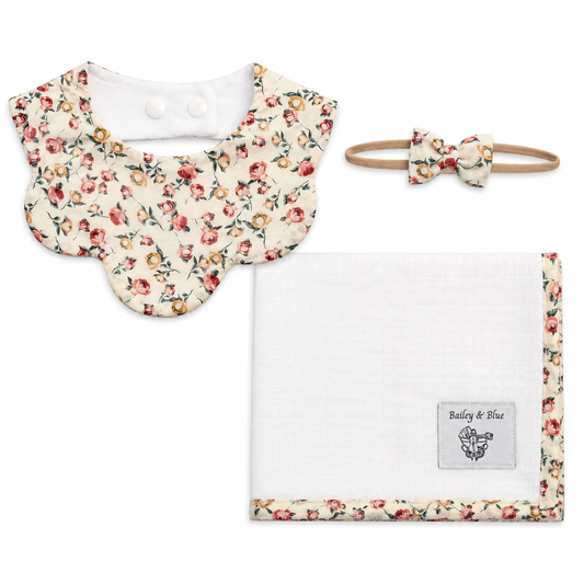 Liberty Raining Rosebuds - Ivory Print 3 Piece Gift Set