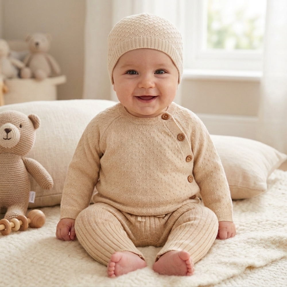 Baby 3 Piece Knitted Outfit