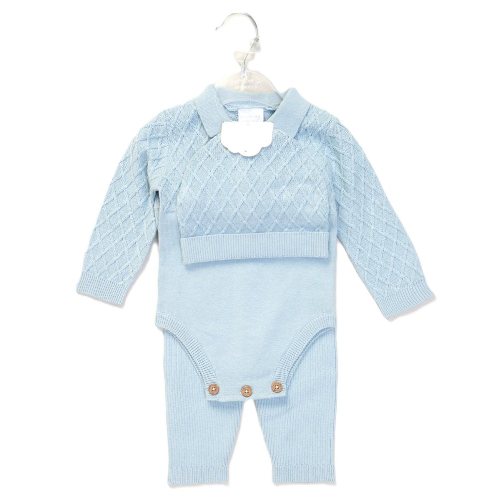Baby Boys 3 Piece Knitted Outfit