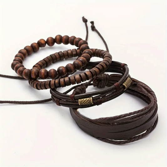 Wooden & Leather Bracelets