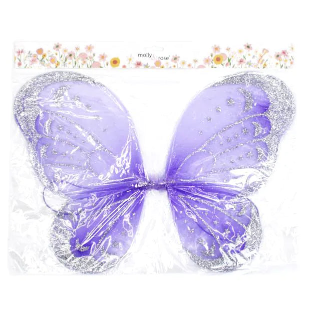Silver Glitter Detail Fairy Wings