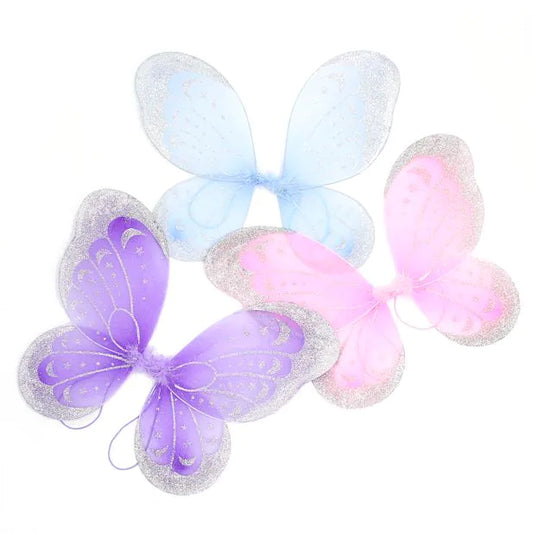 Silver Glitter Detail Fairy Wings
