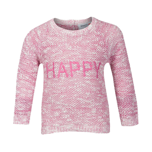 Girls Knitted Happy Jumper