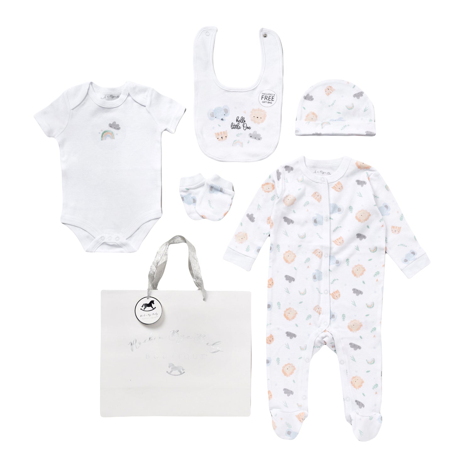 Baby 5 Piece Gift Set with Gift Bag