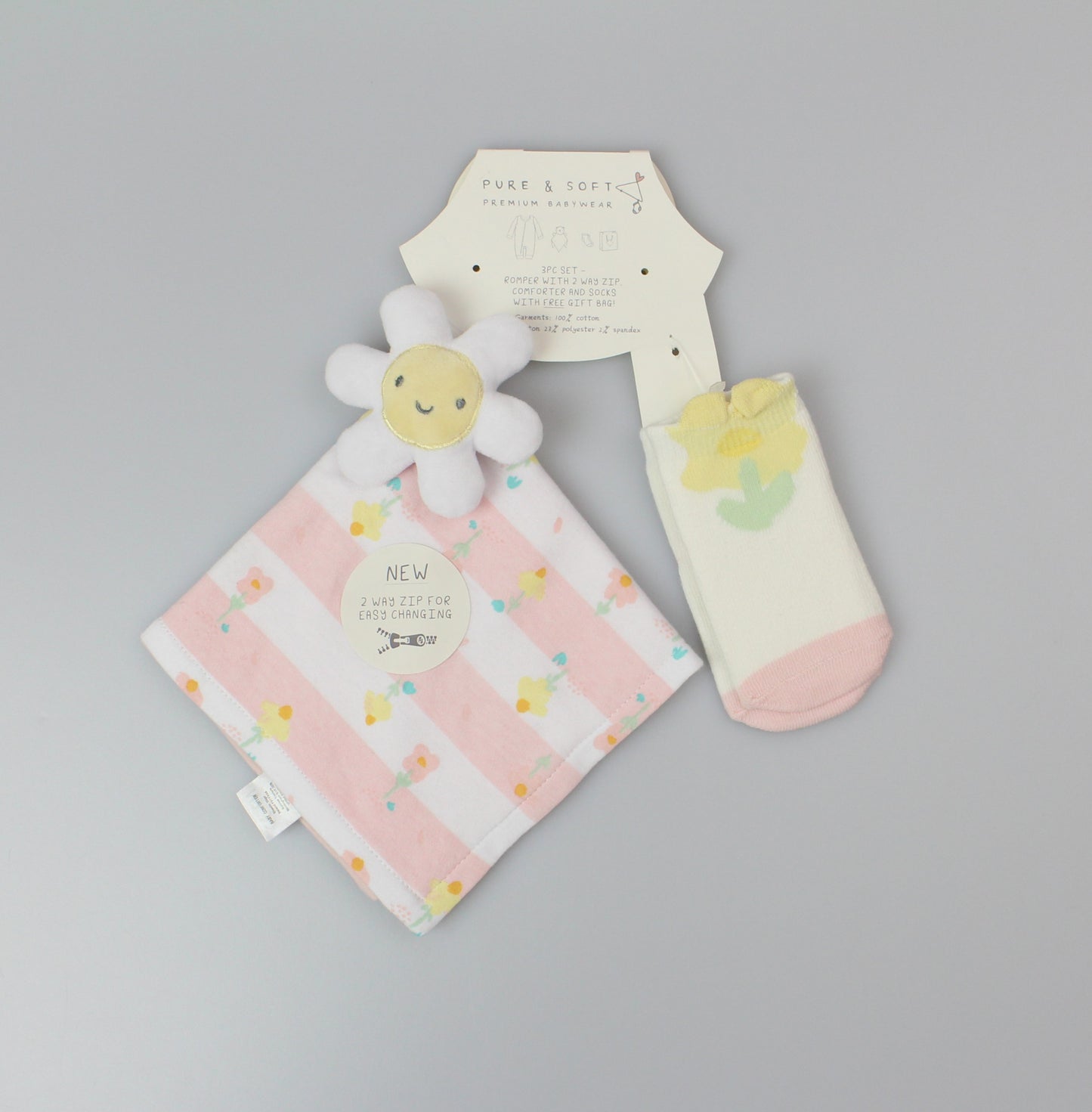 Baby Girls 3 Piece Gift Set with Gift Bag