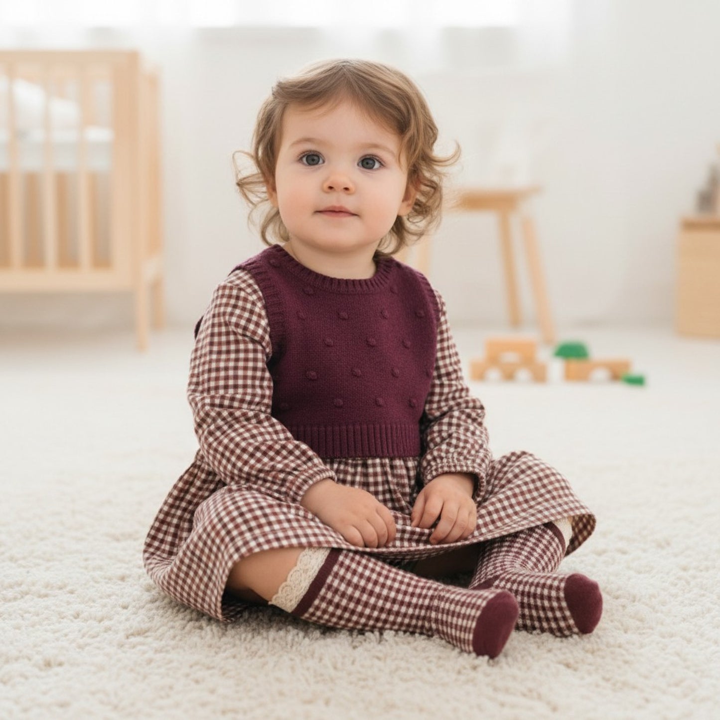 Baby Girls Dress & Sweater Vest